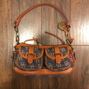 Dooney & Bourke shoulder bag - denim w/ initials